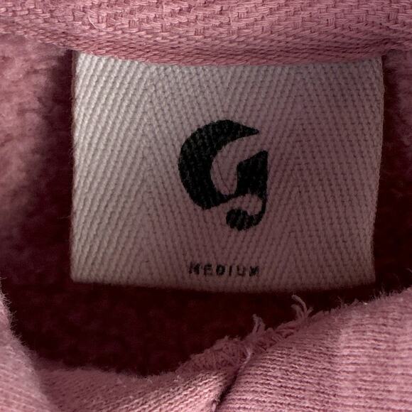 Glossier Hoodie Pullover Womens M Pink Classic Streetwear Preppy Yoga Workout - Picture 9 of 10